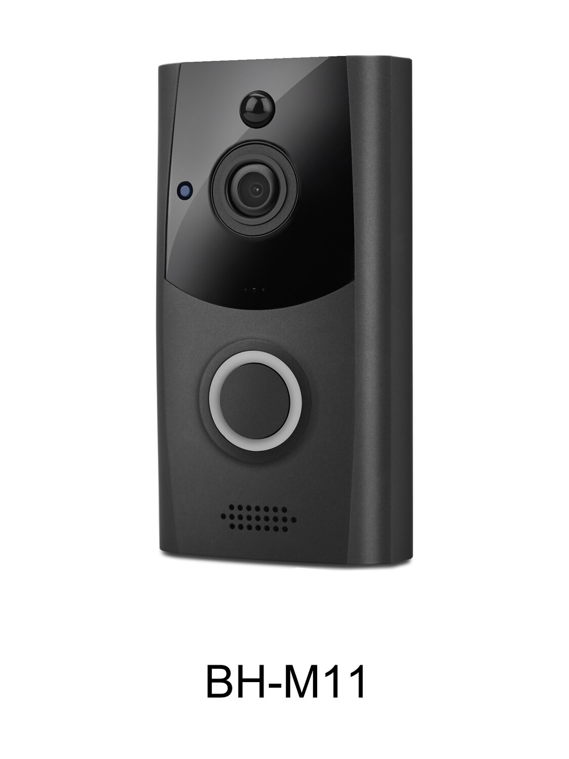 with Storage and Intercom PIR Motion Detection WiFi Video Smart Door bell Security Camera: Black