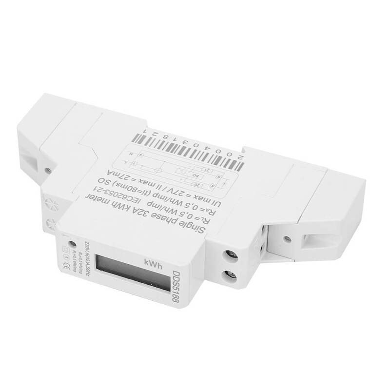Watt-Hour Meter Smart Miniature Single-Phase Electricity LCD Display DDS5188 230V Watt-Hour Meter