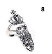 Trendy krone finger negle ringe til kvinder pige dame justerbar åbning ring fingernegl beskyttende kvindelige smykker: 8