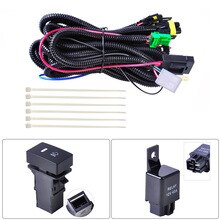 Arnés de cableado de luz antiniebla para coche, interruptor de indicadores LED, 12V, 40A, relé, H11