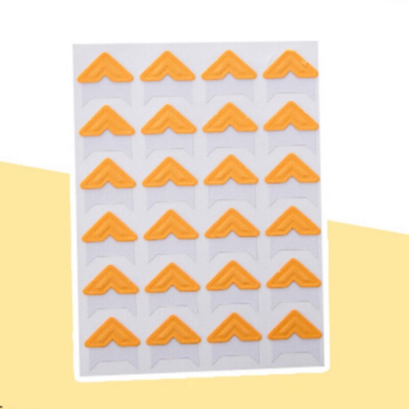 ¡Oferta! adhesivos para esquinas de fotos bonitos de 9 colores con dibujos animados para álbum de fotos DIY de bebé o álbum de recortes 24 uds/hoja: Style 3