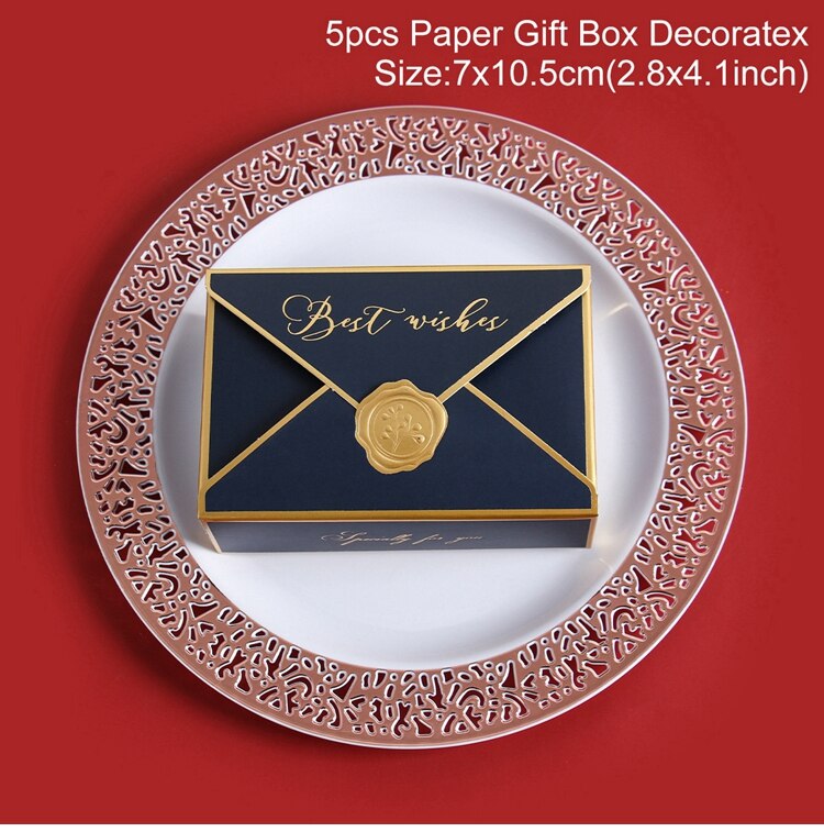 5PCS Envelope Shape Box Packaging Wedding Candy Boxes DIY Favors Birthday Party Decoration Kids Baby Shower Candy Bags: 3