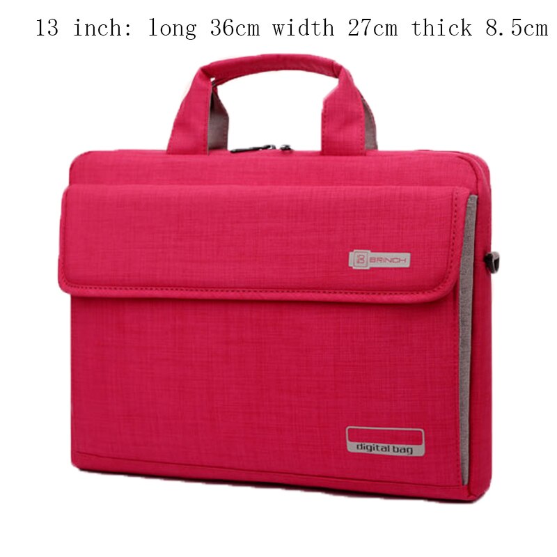 6 colores gran capacidad Nylon 13,3 14 15,6 pulgadas Portátil Bolsa maletines funda protectora bolsas B: 13inch pink