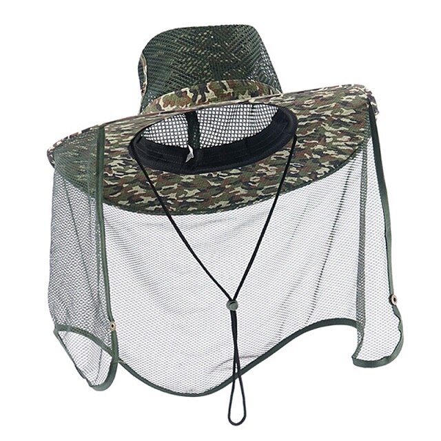 Outdoor Fishing Cap Mosquito Insect Hat Windproof Sunscreen Fishing Hat Breathable Bug Mesh Net Protector Camping: MC