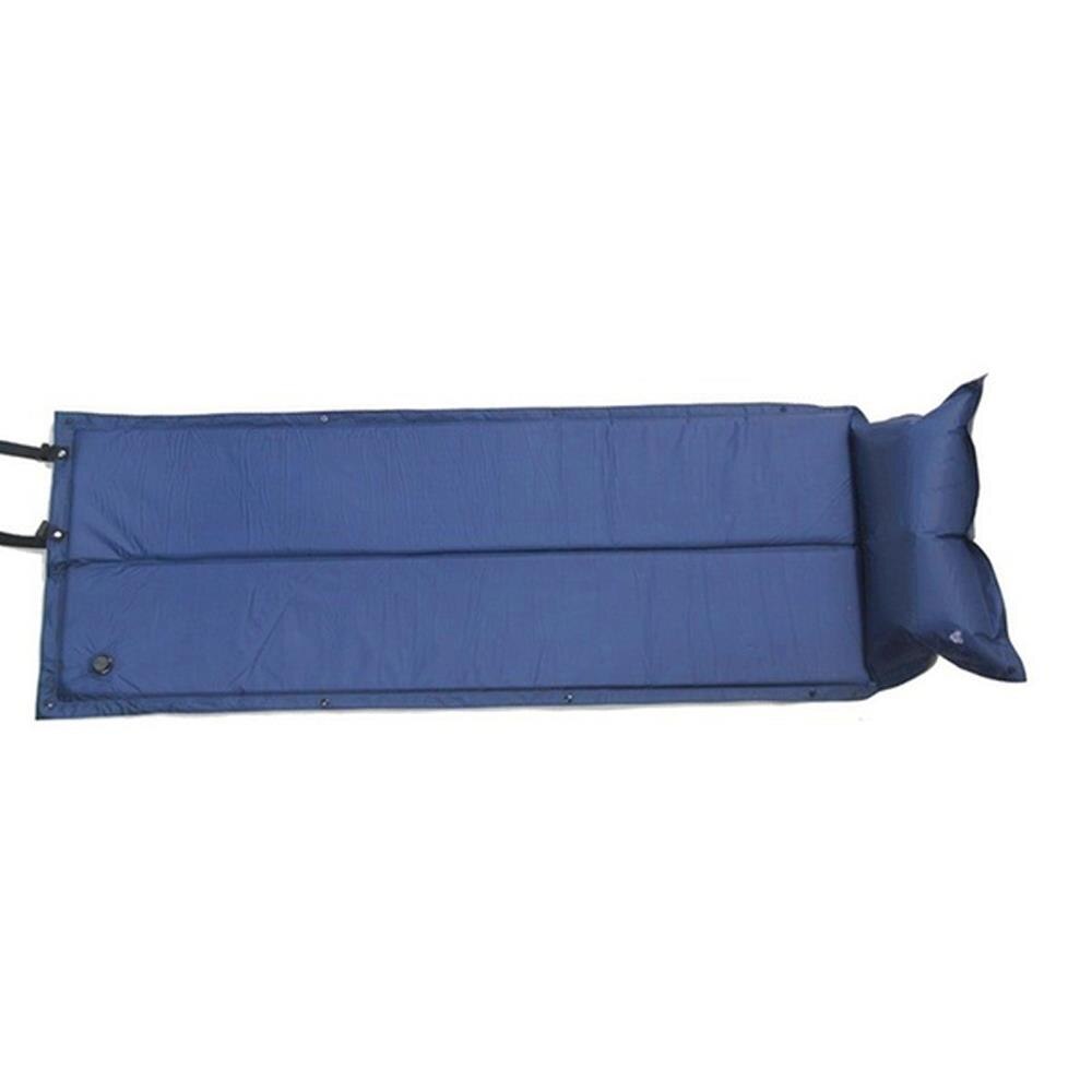 foldable outdoor camping splicable inflatable sponge sleeping pad 183 * 57 * 2.5cm Air Mattress Bag Camping Pad Picnic Beach Mat: Blue
