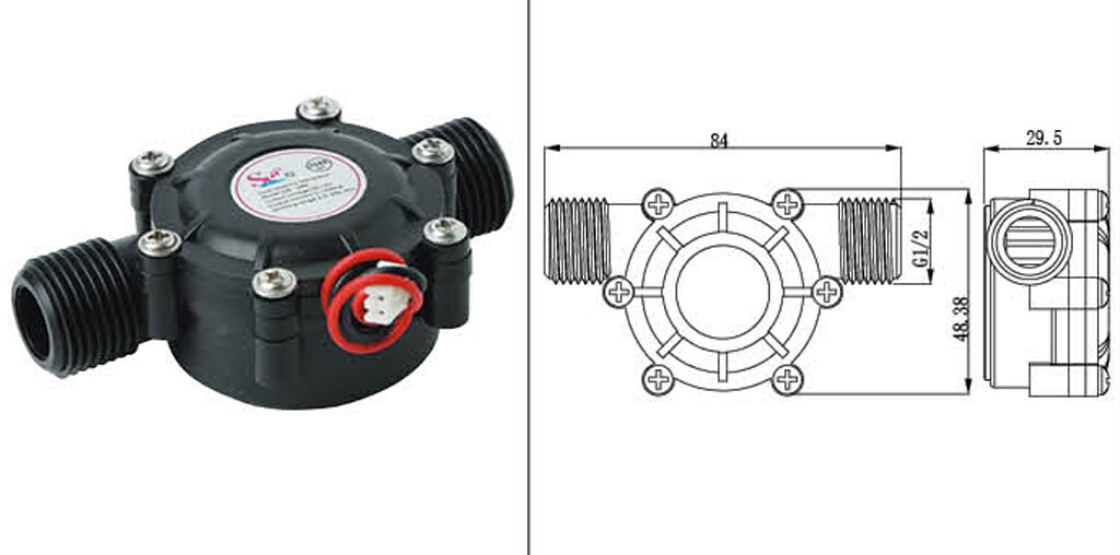 Generador de microturbina hidráulica, carga de agua para luz LED, Mini batería, DC12V