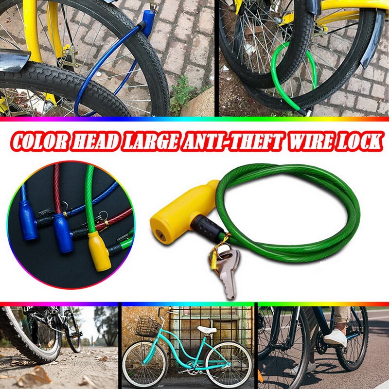 Fietsslot Anti-Diefstal Veiligheid Ketting Met Sleutel Metalen Fiets Veiligheidsslot Universele Anti-Diefstal Fietsslot Fiets motorfiets