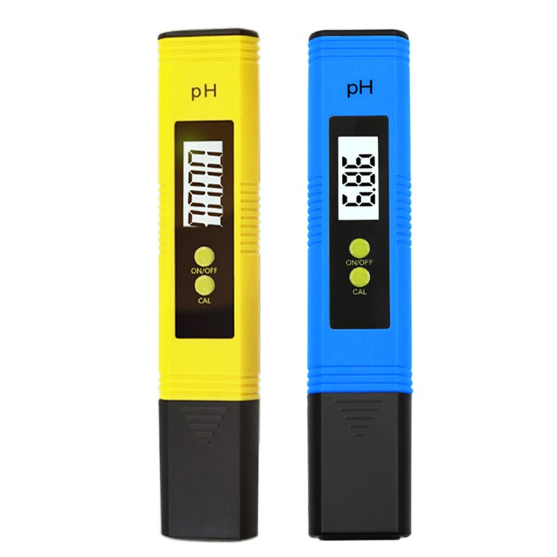 Portable PH Meter Pen Digital LCD Testing Water Purity Solution Measuring Tool 0-14pH Detect Wine Urine Yellow/Blue