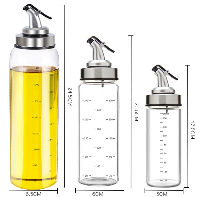 Madlavning krydderier flaske dispenser sauce flaske glas opbevaring flasker til krydderi glas olie spray eddike køkkenredskaber