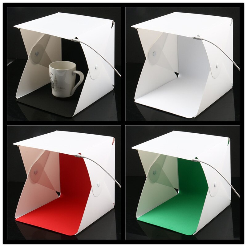 Boîte souple Diffuse de Studio pliant portatif avec la boîte de Studio de Photo de fond de photographie blanche noire de lumière LED
