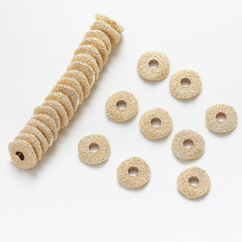 10 sztuk mosiądz płaskim paciorek robić naszyjnika wyrób biżuterii bransoletka dostaw naszyjnik DIY ręcznie wykonane z mosiądzu 14k złoto platerowany akcesoria