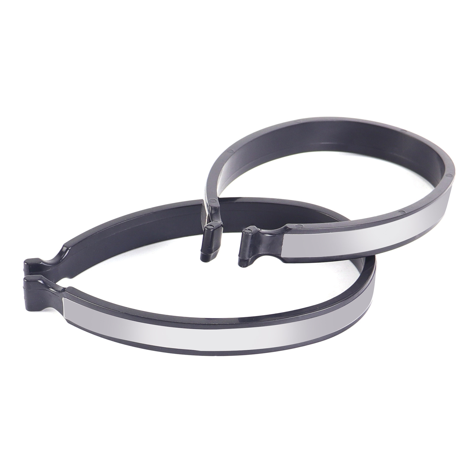 2 uds bandas para pantalones Clips correa multiusos bicicleta tobillo pierna vinculante vendaje pantalones ciclismo fijación accesorios de seguridad: Gris
