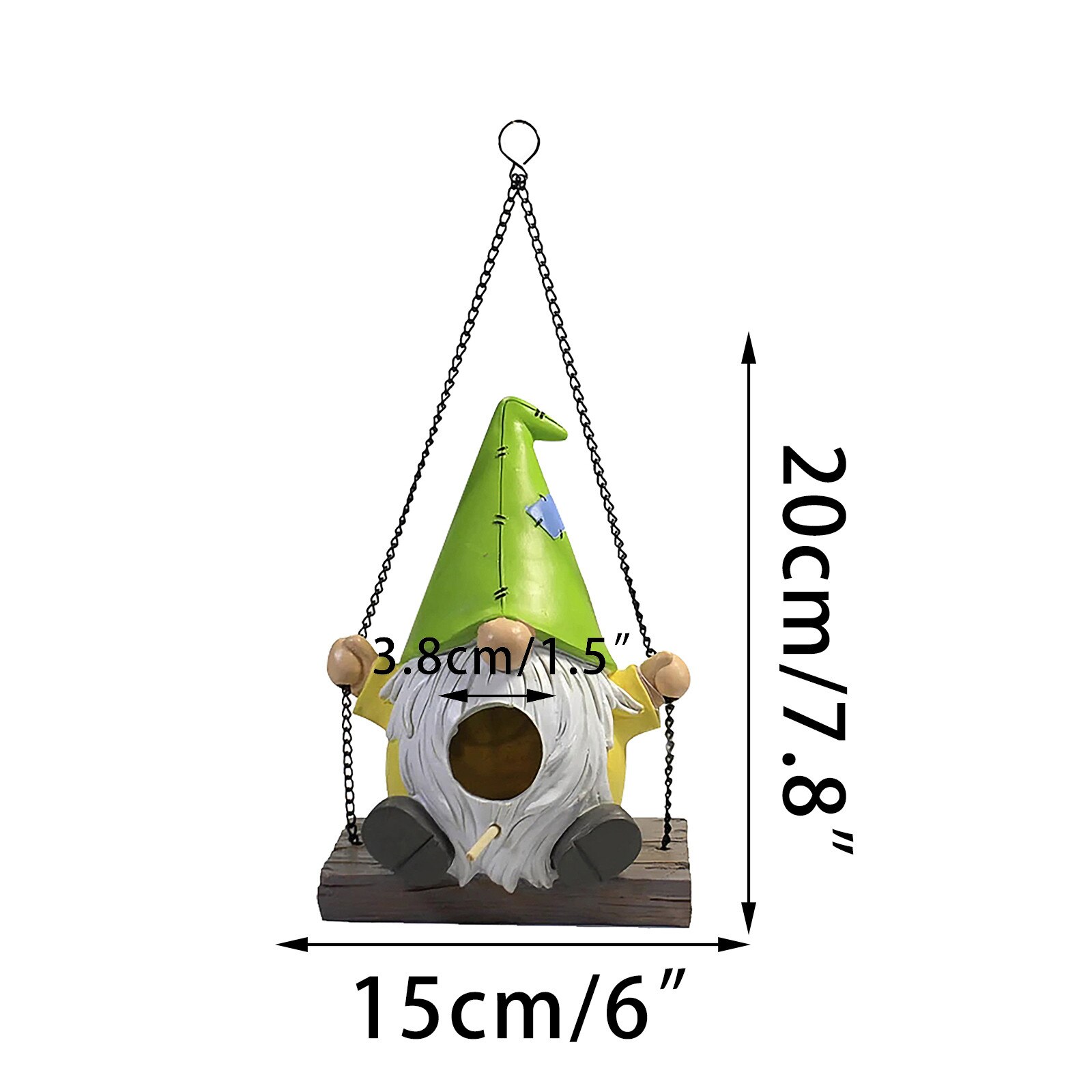 Faceless Pop Vogel Huis Tuin Goblin Vogel Huis Kunstmatige Outdoor Vogel Huis Opknoping Vogel Huis Decor Outdoor Vogelnest Hut: C