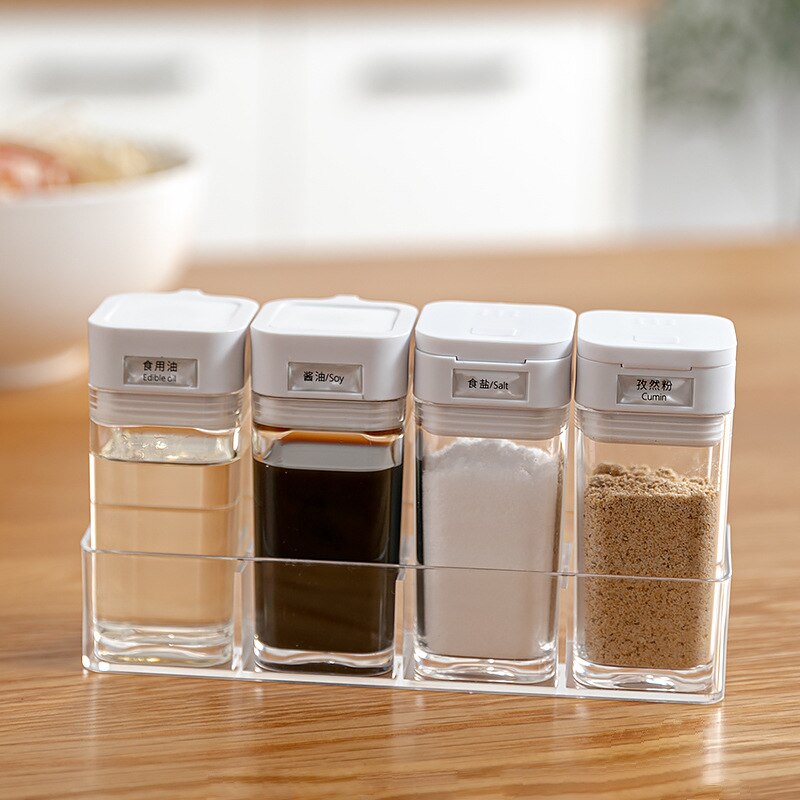 Kitchen Seasoning Bottle Set Dining Table Soy Sauce Vinegar Bottle Household Pepper and Salt Bottle Seasoning Jar Small Tools
