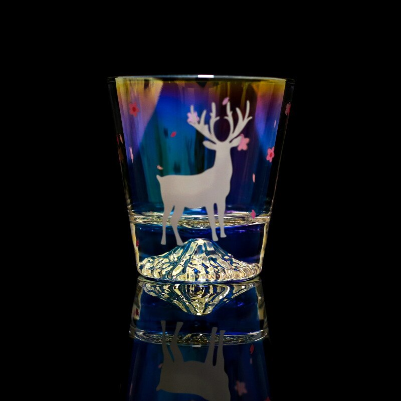 Zooobe 270ml fujiyama glas te vand vin krus kop whisky flaske bar restaurant tilbehør køkken dekoration: Elghvide