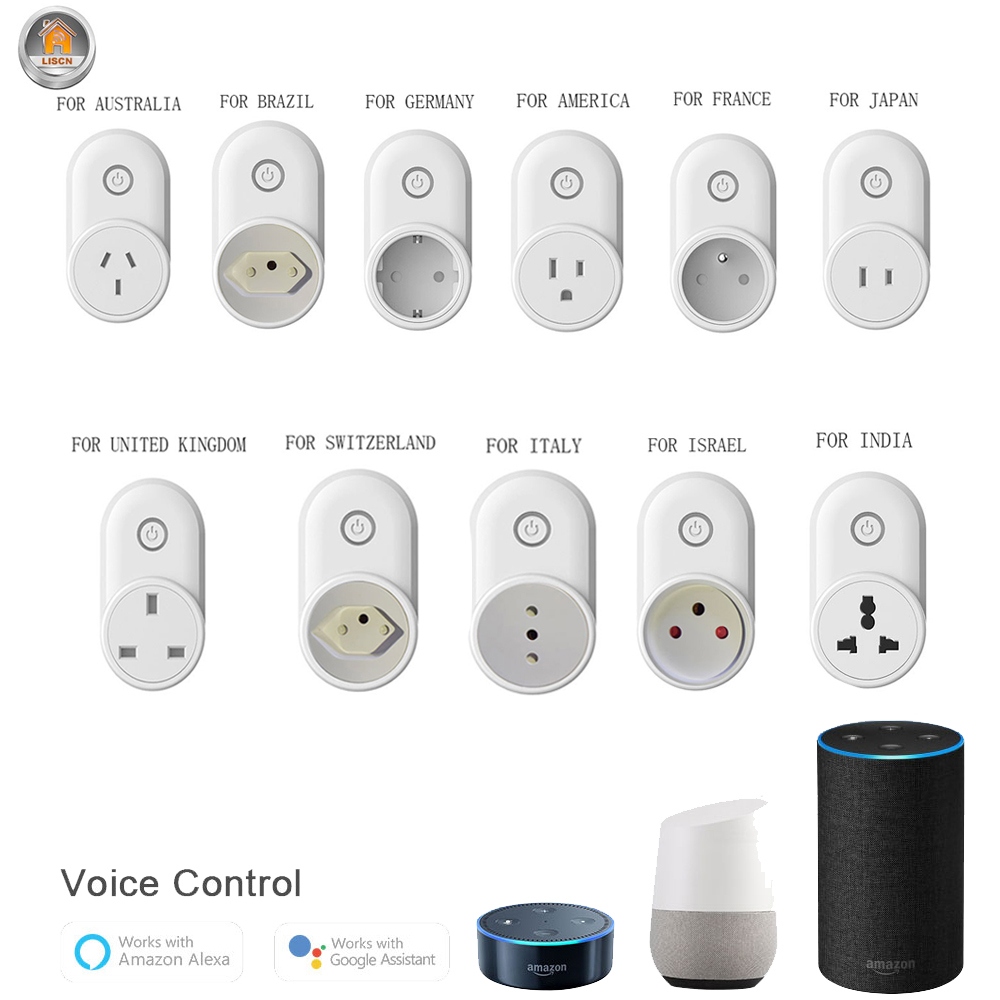 AU US JP UK EU Plug Smart Socket 10A Smart Plug WiFi Wall Outlet Remote Control Alexa Google Home Electrical Outlet Smart Home