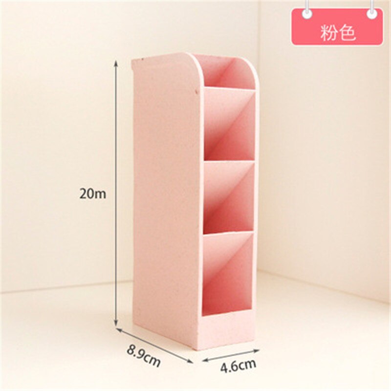 Large Capacity Desk Pen Holder Plastic Desk Organizer Pencil Makeup Storage Box Desktop Office Pen Pencil Holder Stand Case