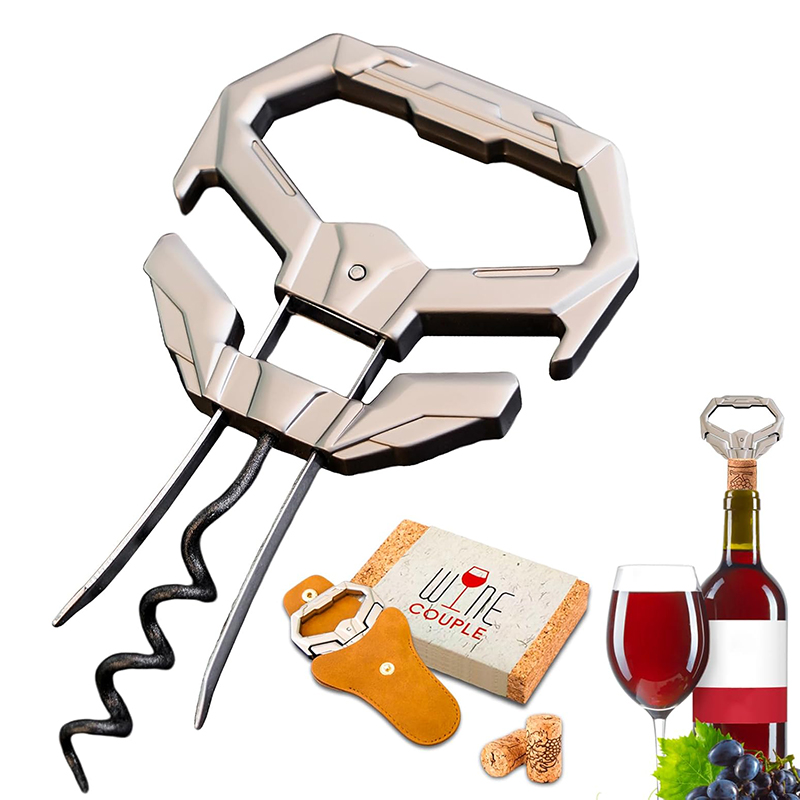 Weinkorkenzieher, zweizackig, besonders abnehmbar, für ältere und zerbrechliche Weinkorken, zweizackiger Korkzieher, alter Vintage-Korkenzieher für Ah und So Wine