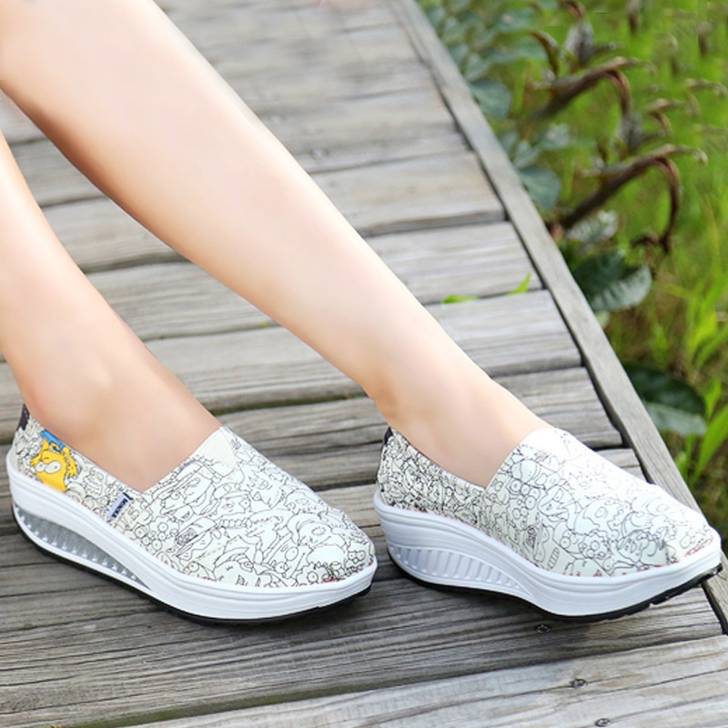 Kvinnor lägenheter plattform loafers dam mockasin skor kvinna höst slip on casual damskor kilar skor