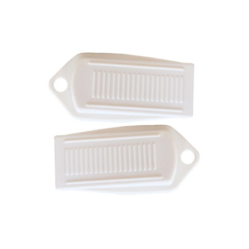 Door Stops Non-Slip Black Wedge Shaped Rubber Door Buffers for Office Home America Floor Door Stopper Livingroom Accessories: 2pcs white