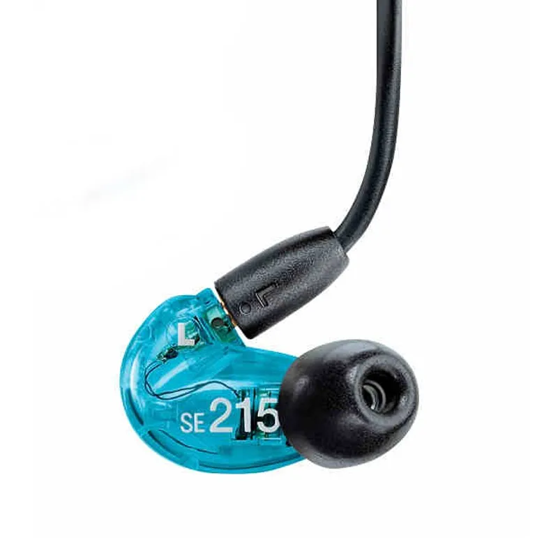 SE215 écouteurs Hi-fi stéréo suppression du bruit 3.5MM se 215 détachable filaire dans l'oreille écouteurs casque avec boîte VS SE535: Bleu