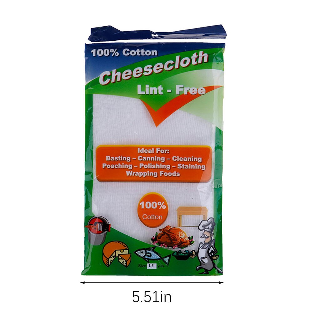 TTLIFE White 1.5 Yard Cheese Cloth Bleached Width 23.5cm Gauze Cheesecloth Fabric Muslin Kitchen Cooking Tools: Default Title