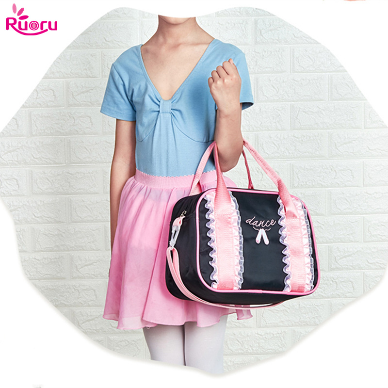 Ruoru-bolsas de encaje para Ballet para niñas y mujeres, paquete de mochila de baile para bebé, bolso de mano para Ballet