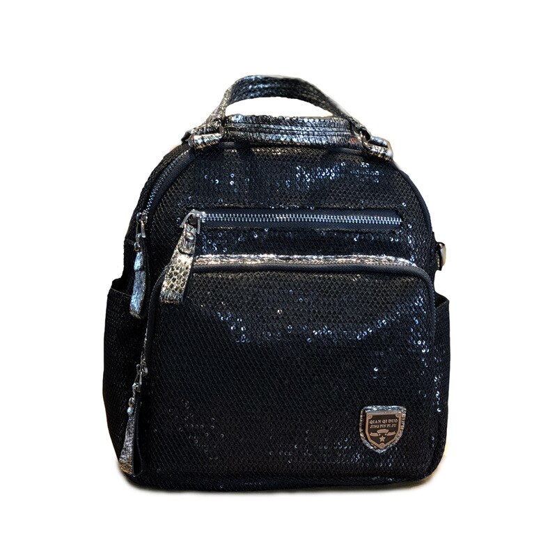 2020 moda lantejoulas sacos de ombro para as mulheres bolsas de náilon casual meninas mochila multi-camada grande viagem sacos crossbody: Default Title