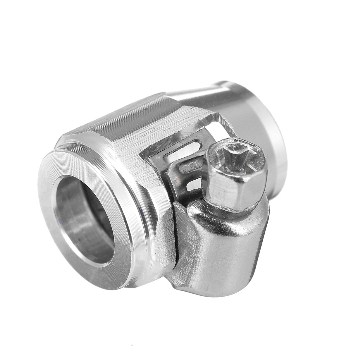 AN4 Hex Hose Finisher Clamp With Screw Band Hose End Cover Fitting Adapter Hose ClampFuel Oil Water Tube Hose Finishers