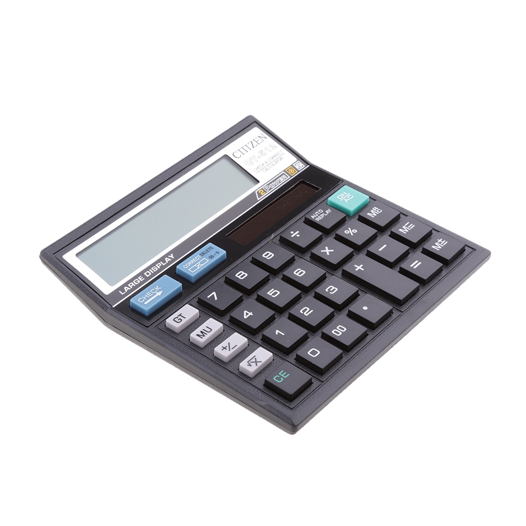 Electronic Desktop Calculator with Check and Correct 12-Digit LCD for Office
