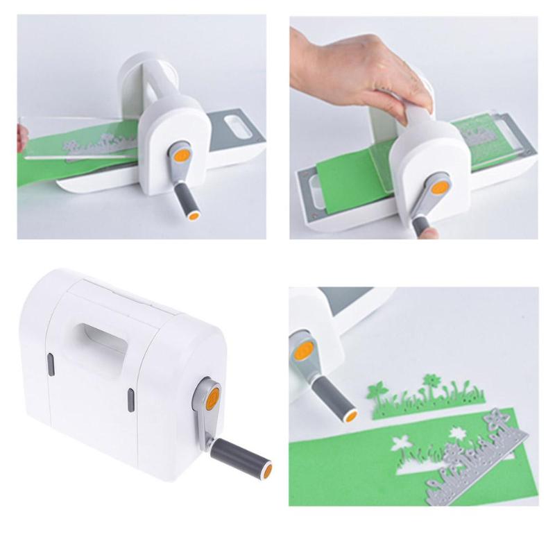 Die leikkaus kohokuviointi kone scrapbooking leikkuri pala manuaalinen kone die leikkuri stanssaus kone home diy kohokuviointityökalu