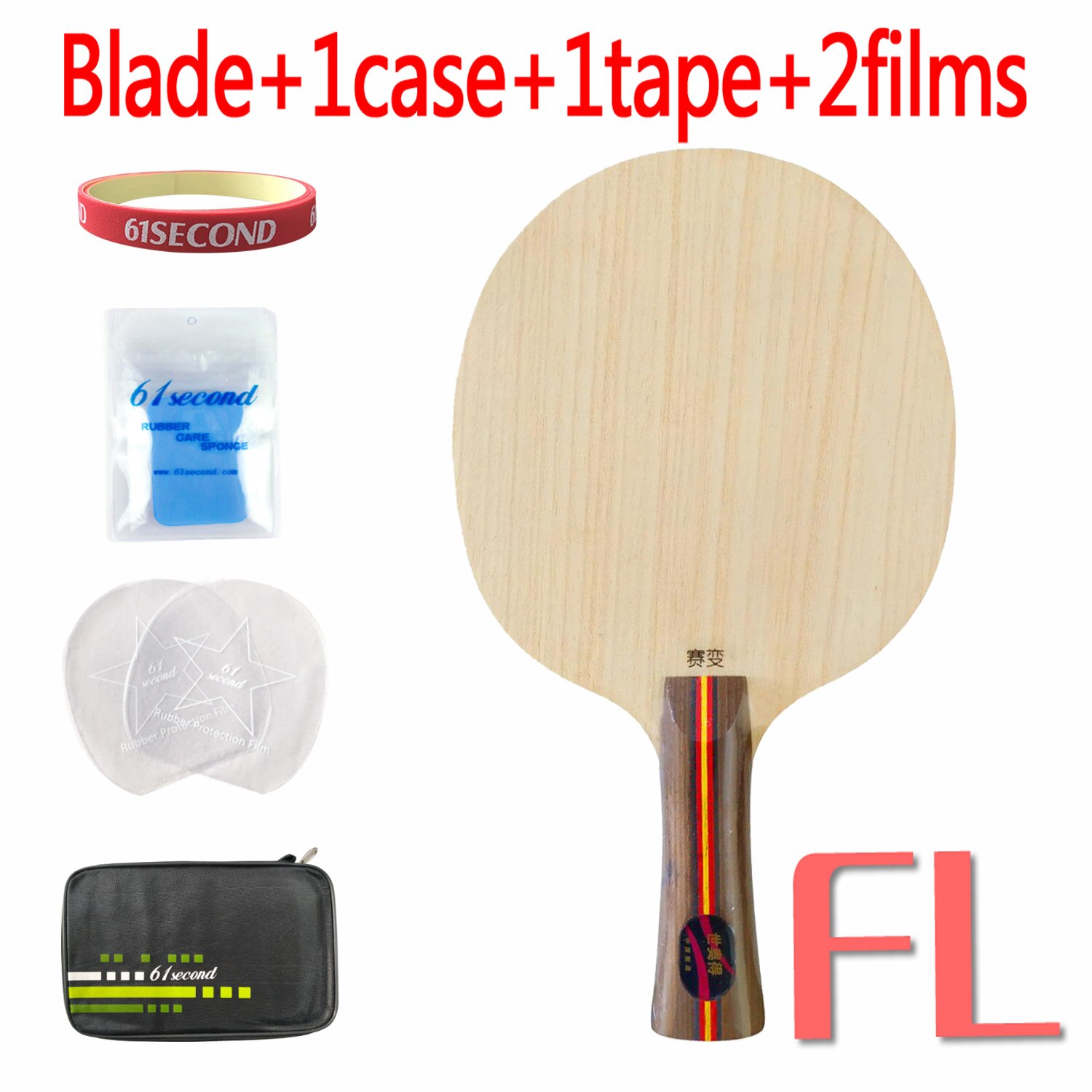 SWORD SUBDUE Table Tennis Blade (Allround, 9 Ply Wood, 2 Sides Different for Pips-long) Racket Ping Pong Bat Paddle: FL with FM case