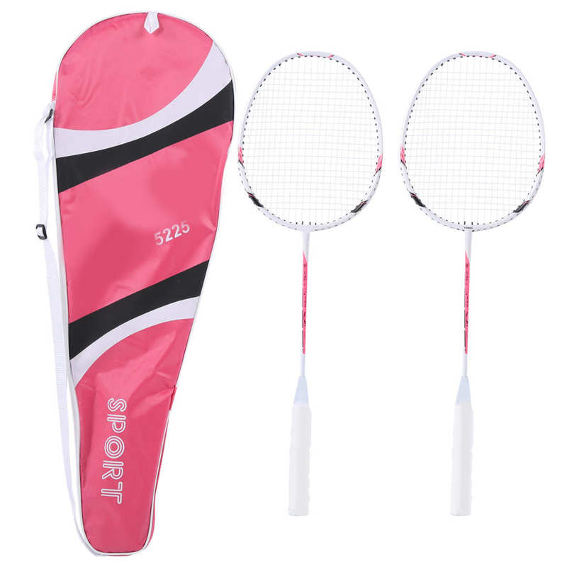 Badminton Rackets with Carry Bag Aluminium Alloy Shuttlecock Racket Lightweight Sport Shuttlecock Badminton Equipment