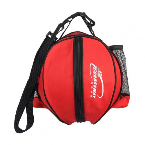 Praktischer basketballhalter, tragbarer volleyballträger, tragbarer, faltbarer fußballrucksack mit ein-schulter-mechanismus: Rot