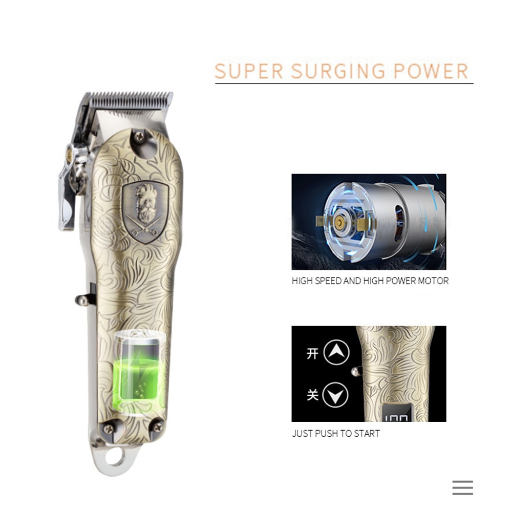 KM-2029 Electric Hair Trimmer Barber Shop Hair Clipper LED Display Haricut Machine usb Chariging