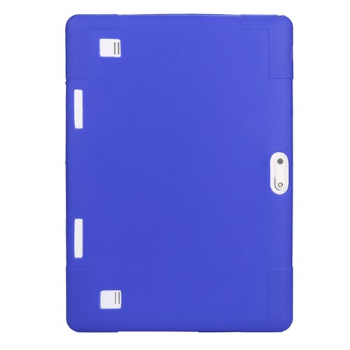 10.1 ''Universele Zachte Siliconen Case Voor 10 10.1 Inch Android Tablet Pc Shockproof Effen Kleur Back Cover Beschermende Shell: Blauw