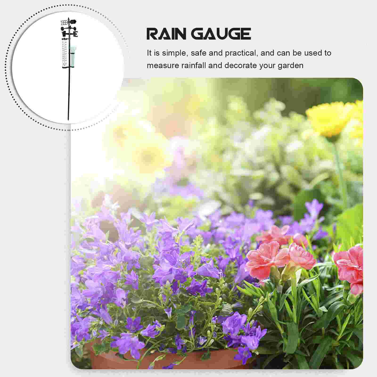 3-in-1 Rainfall Gauge Outdoor Rain Gauge Outdoor Wind Indicator