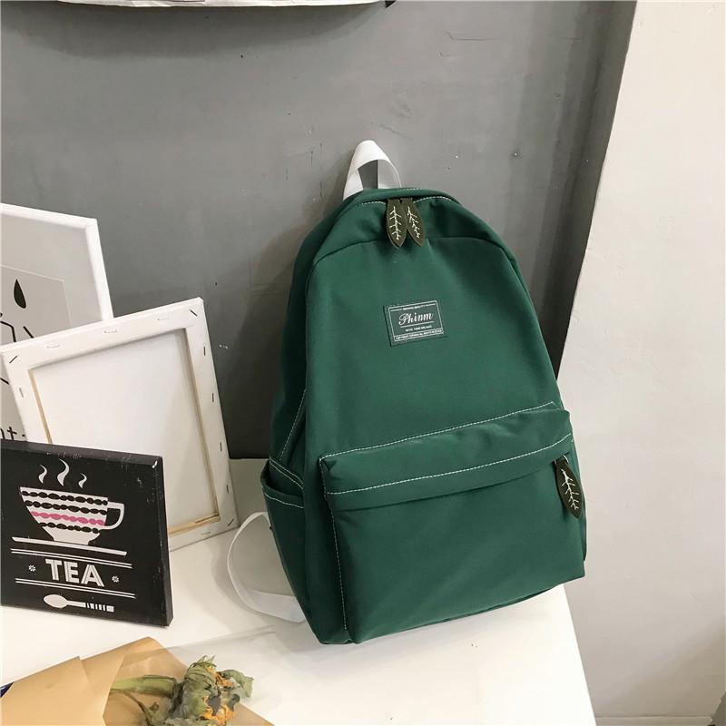 Nylon femmes sac à dos étanche sac d'école pour adolescentes 15.6 pouces ordinateur portable sac à dos sac à bandoulière Bolso Mochila Mujer: Green