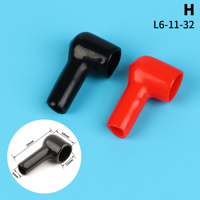 2 stk. batteripolisoleringshette batteripolhodehette positiv og negativ pol klemmesøyle beskyttelseshylse batteri: Mørkeblå