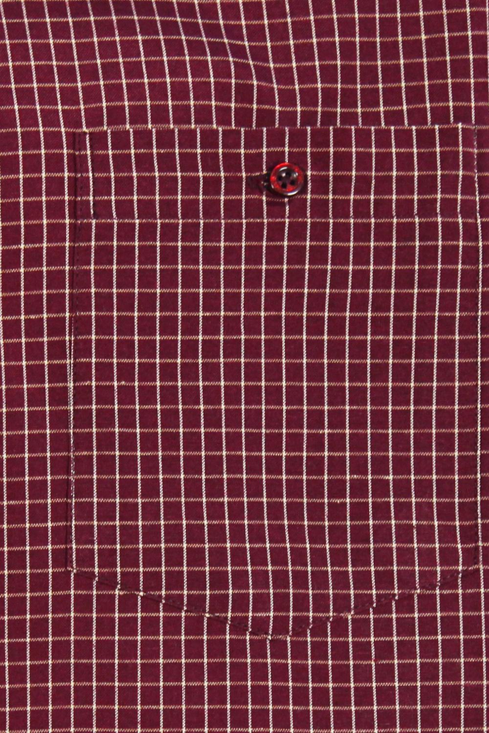 Langærmet herre skjorte mærke plaid mandlige kjole skjorter bomuld casual business mørkerød skjorte camisa social varetta kalkun