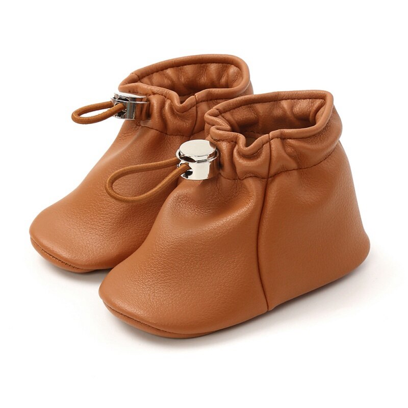 Newborn Baby Casual Frist Walker Boy Girl PU Leather Pocket Shoes Soft Sole Toddler Shoes 0-18M: C / 0-6 Months