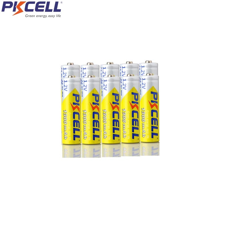 10Pcs Pkcell 1300Mah Aa Batterijen 1.2V Nimh 2A Ni-Mh Aa Oplaadbare Batterij Batterijen Bateria Baterias Voor Zaklamp