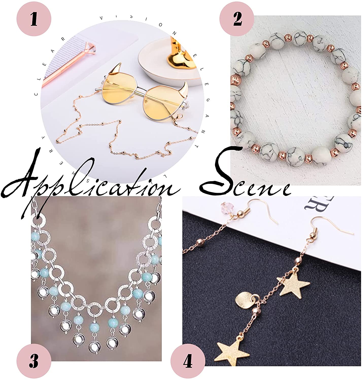 3/4/6/8/10/12mm Ronde Spacer Kralen CCB Goud Zilver Kleur Gladde losse Bal Kralen voor Armband DIY Sieraden Maken Accessoires