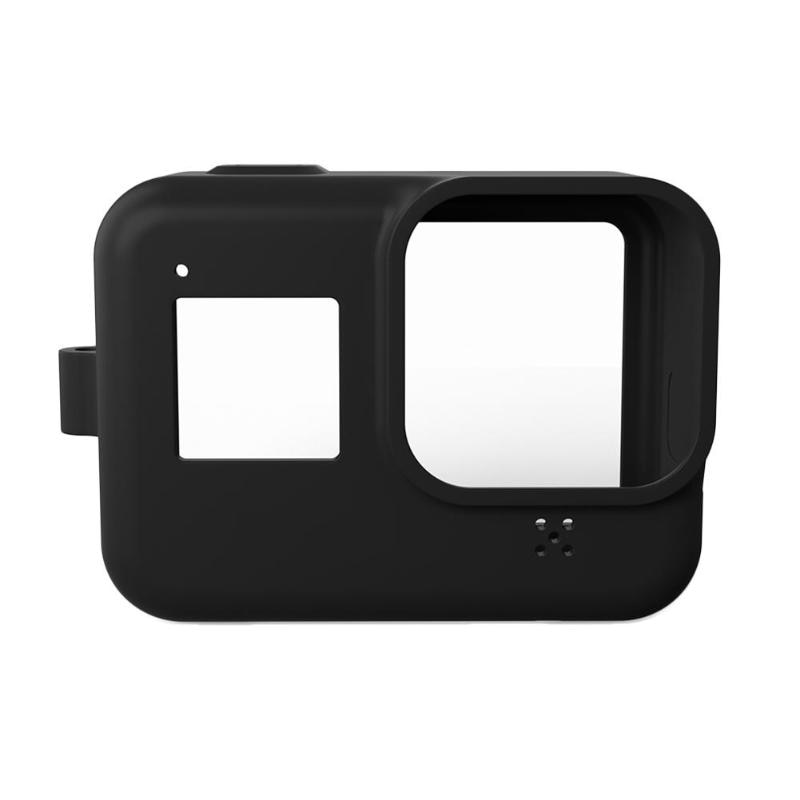 60m undervands vandtætte etuier beskyttende skal til gopro hero 8 sort: Sort sag
