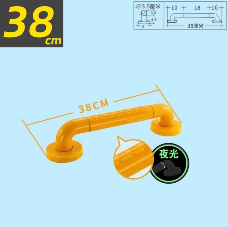 Handvaten Wall Badkamer Leuning Veiligheid Bar Wc Ouderen Leuning Grip Handvat Douche Grab Bars Wc Roestvrij SteelJM-179: yellow 38cm