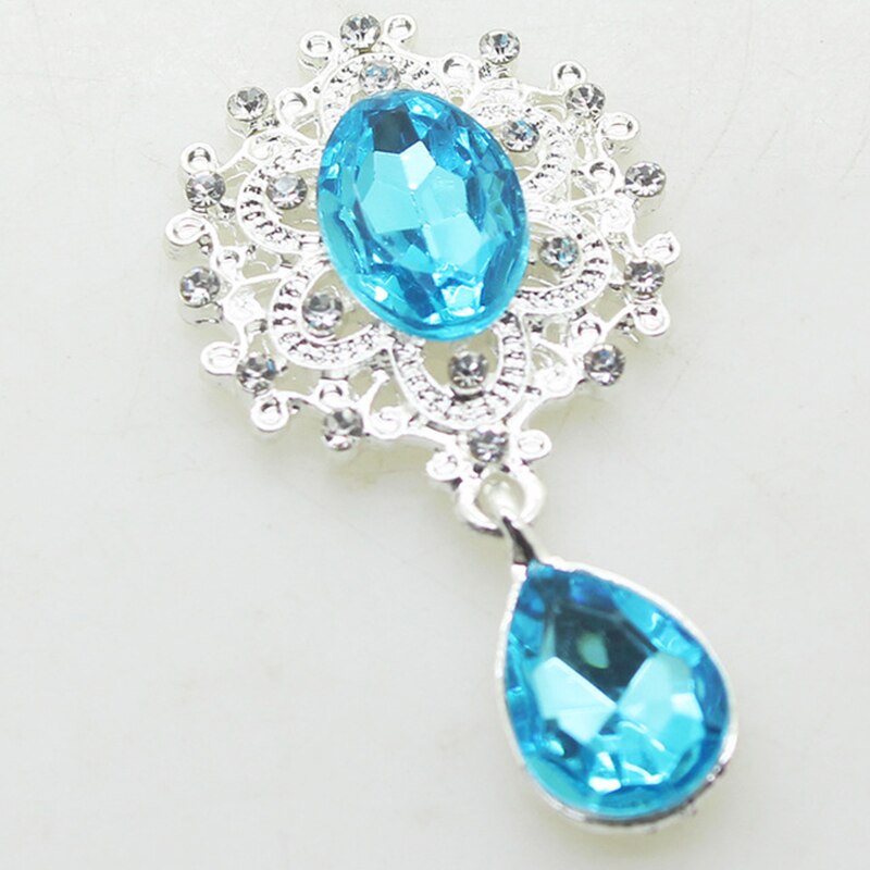 45*25mm Acrylic Rhinestone Brooch 10pcs/Set of Crystal Jewelry Gorgeous Wedding Decoration: 28