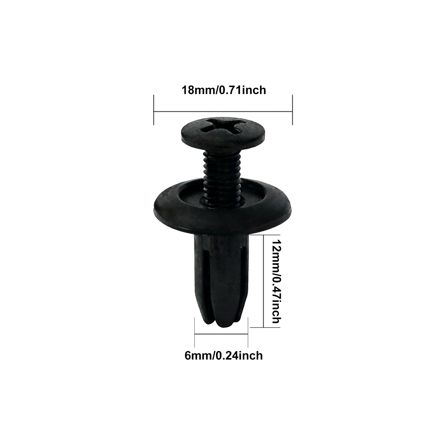 20/100 stuks 6-10mm- gats plastic klinknagels bevestigingsclip zwart auto deurpaneel bevestigingsclip autoaccessoire: Blauw