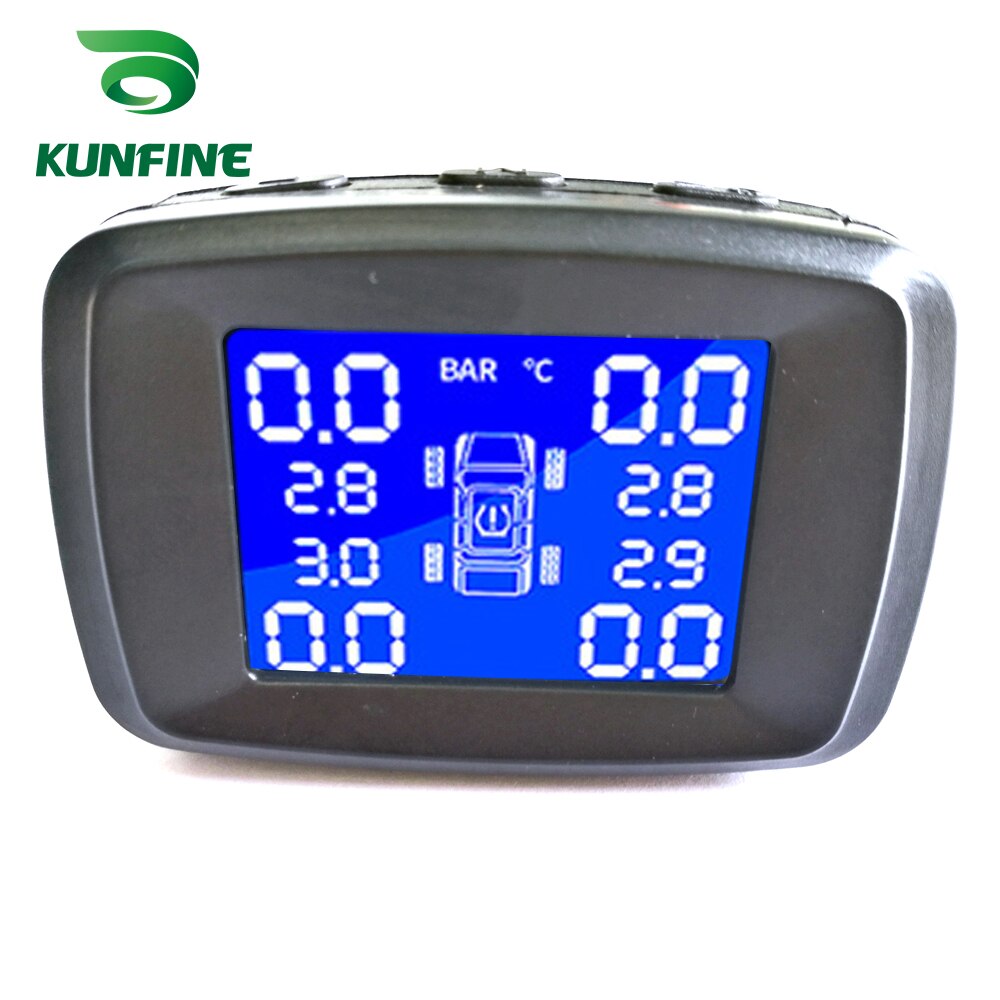 Smart Auto Tpms Bandenspanningscontrolesysteem Sigarettenaansteker Digitale Lcd-scherm Auto Alarmsystemen Bandenspanning