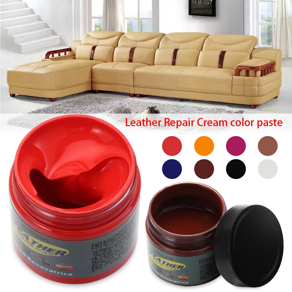 Leather Repair Cream Dye Colour Restorer Color Paste For Car Seat Sofa Car Faded Worn Repair Refurbish Tools Scratch Cracks