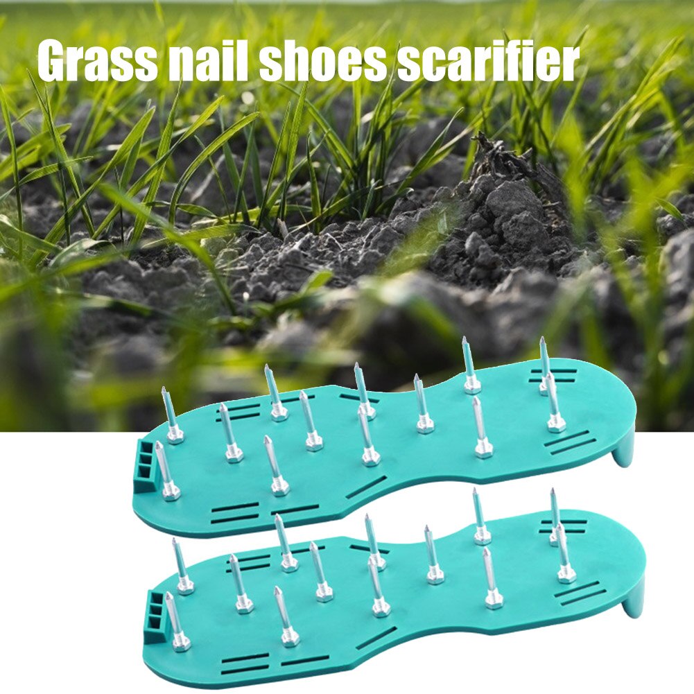 Sandalia con pinchos para jardinería y caminar, aireador de césped revitalizante, zapatos para uñas, escarificador, cultivador de uñas, herramienta de Suelo Suelto para jardín